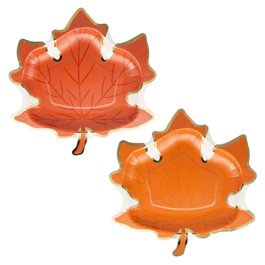 Leaf Shaped Paper Plate Set
