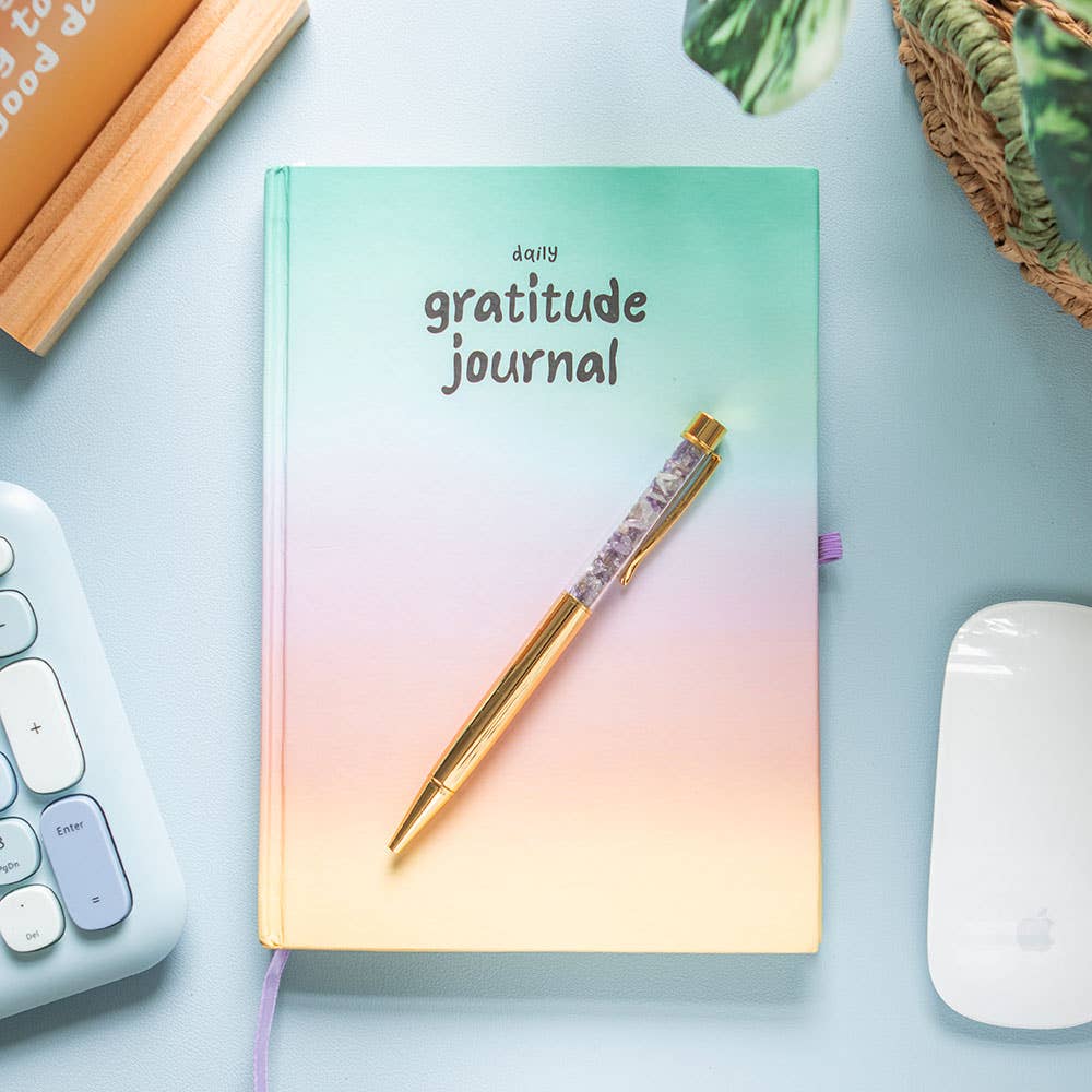 Gratitude Journal with Amethyst Pen