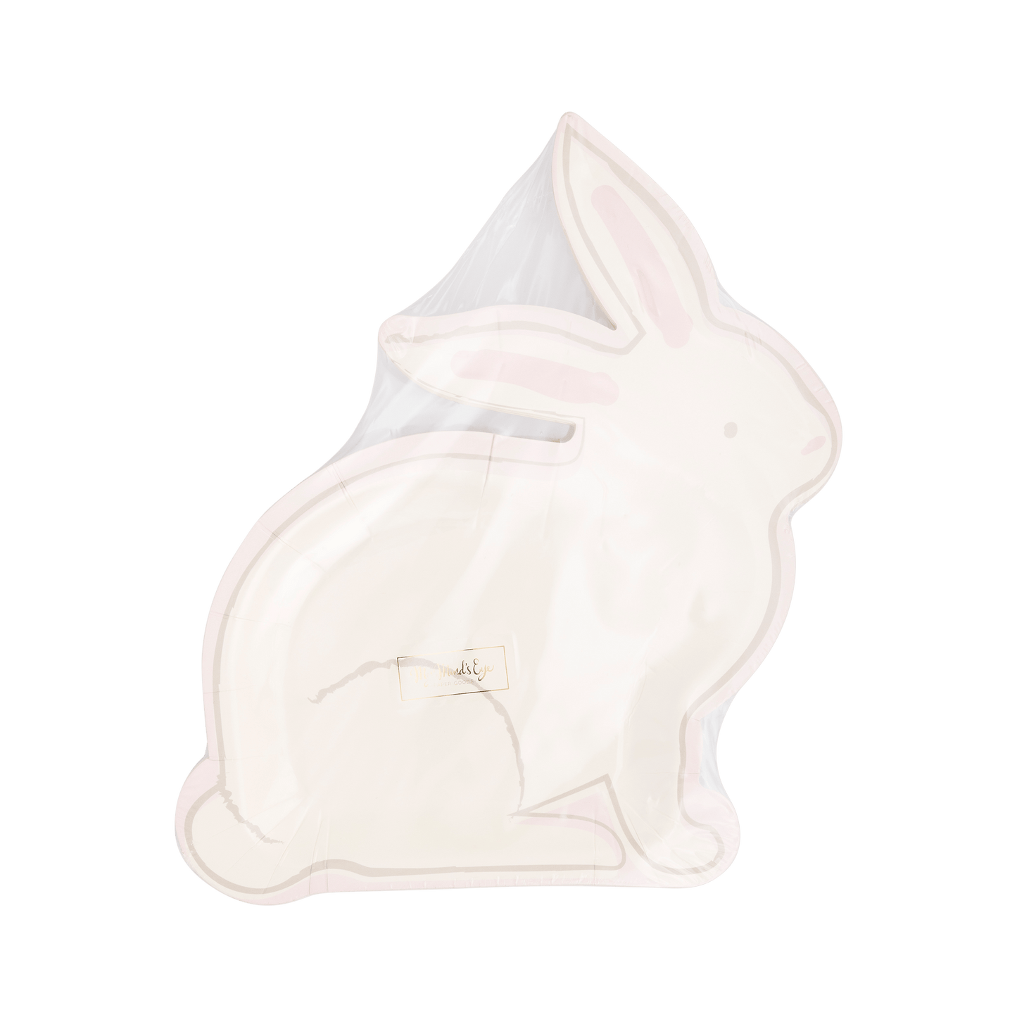 Full Bunny Shaped Paper Plate