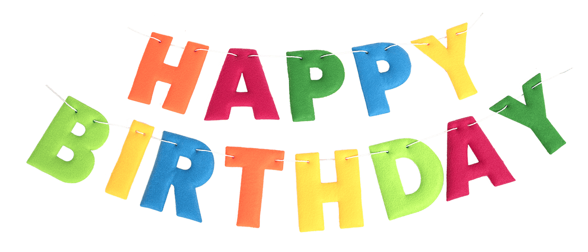 Happy Birthday Padded Felt Banner