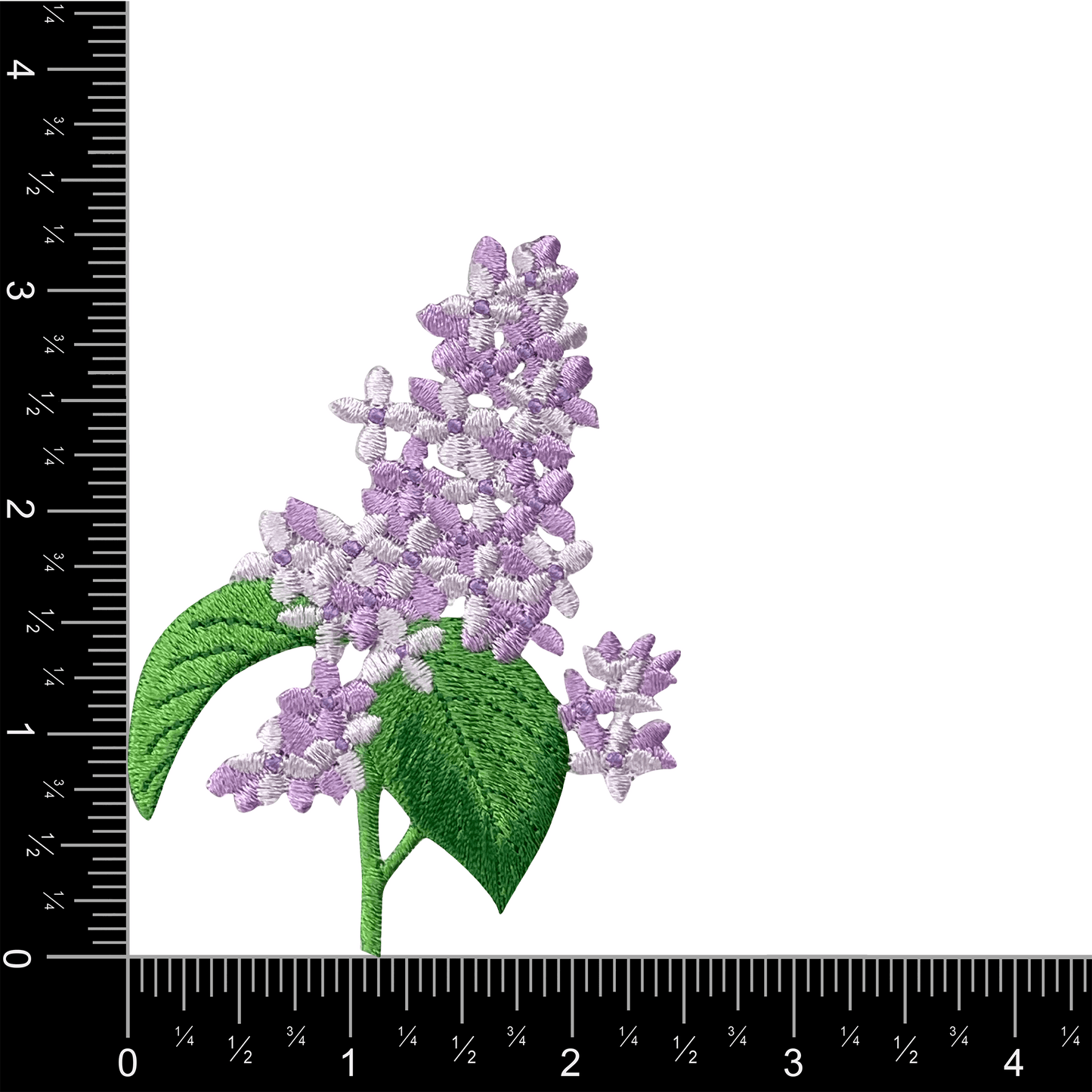 Lilac Flower, Realistic, Embroidered, Iron on Patch