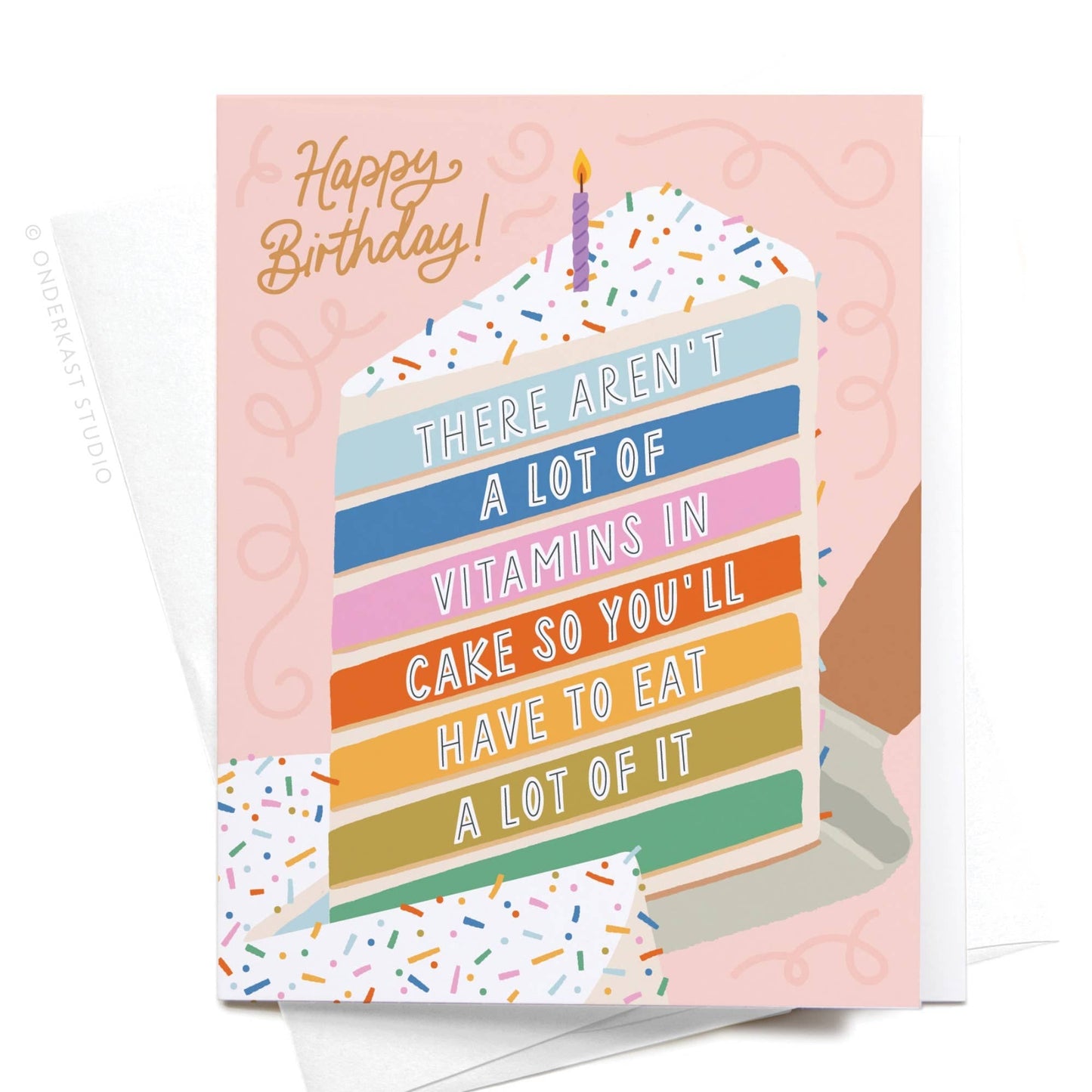 Not a Lot of Vitamins in Cake Greeting Card