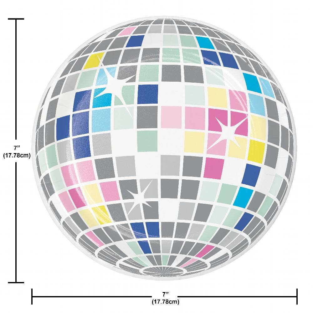 Birthday Beats Disco Party Paper Dessert Plate, 8/Pkg