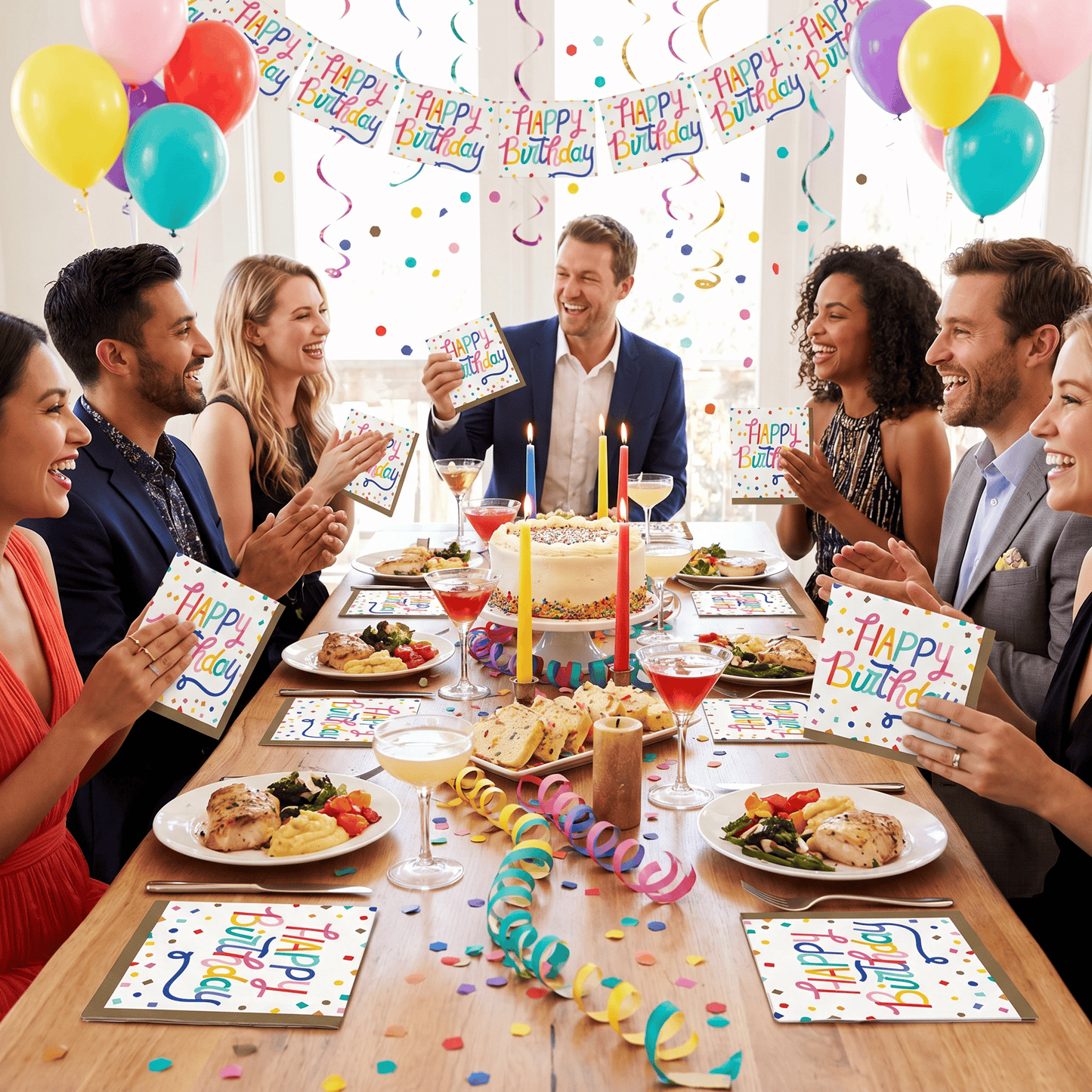 Birthday Confetti 2Ply Luncheon Napkin, 16/Pkg