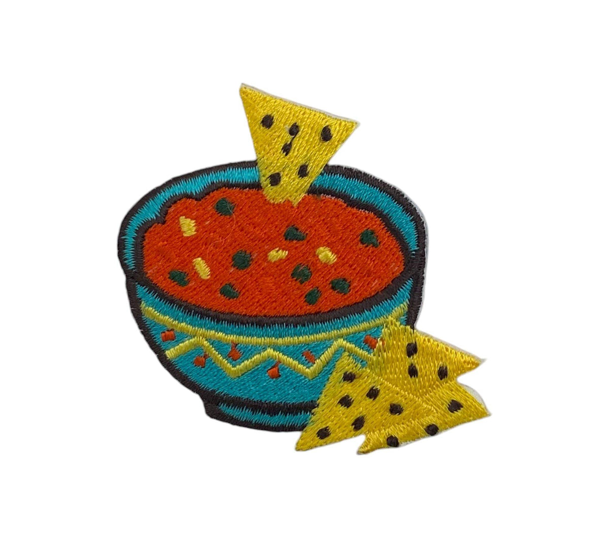 Chips and Salsa, Food - Iron on Embroidered Patch