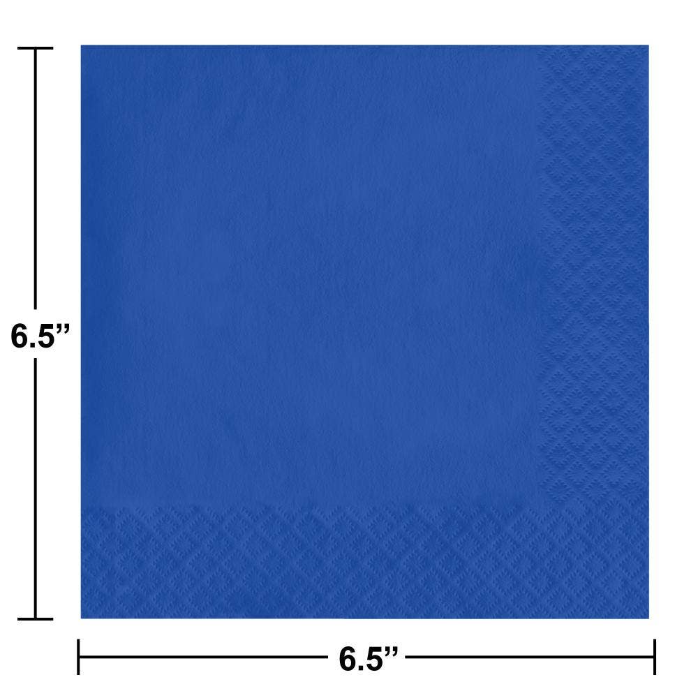 Cobalt Blue Value Friendly Luncheon Napkins, 20/Pkg