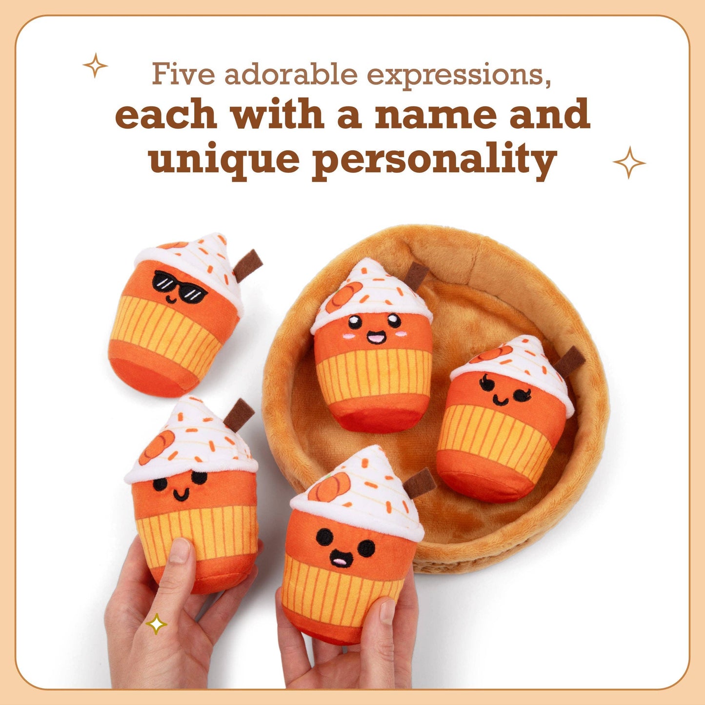 Emotional Support Latte – Set of 5 Plush Coffees
