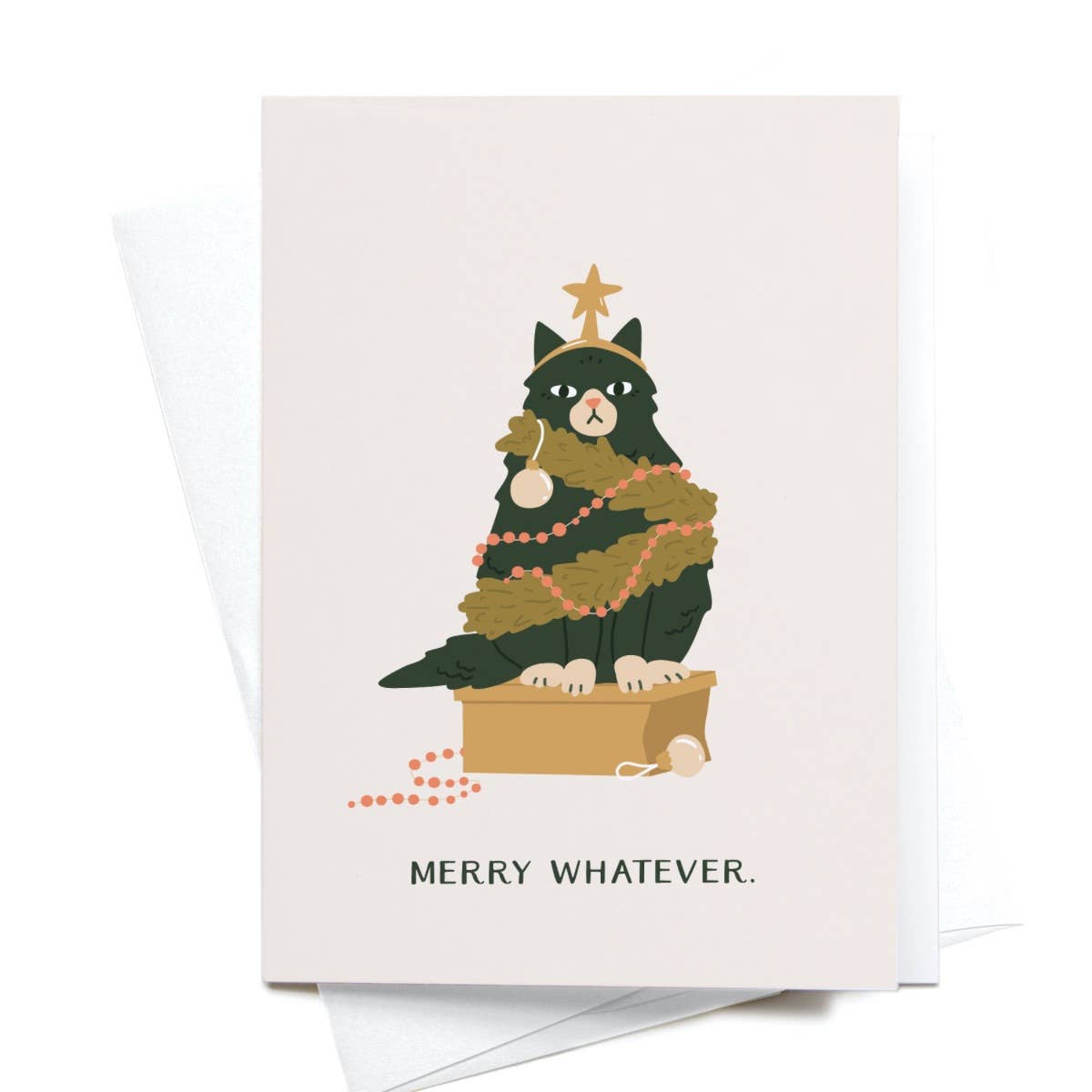 Boxed Set of 10 Merry Whatever Cat Folded Notes