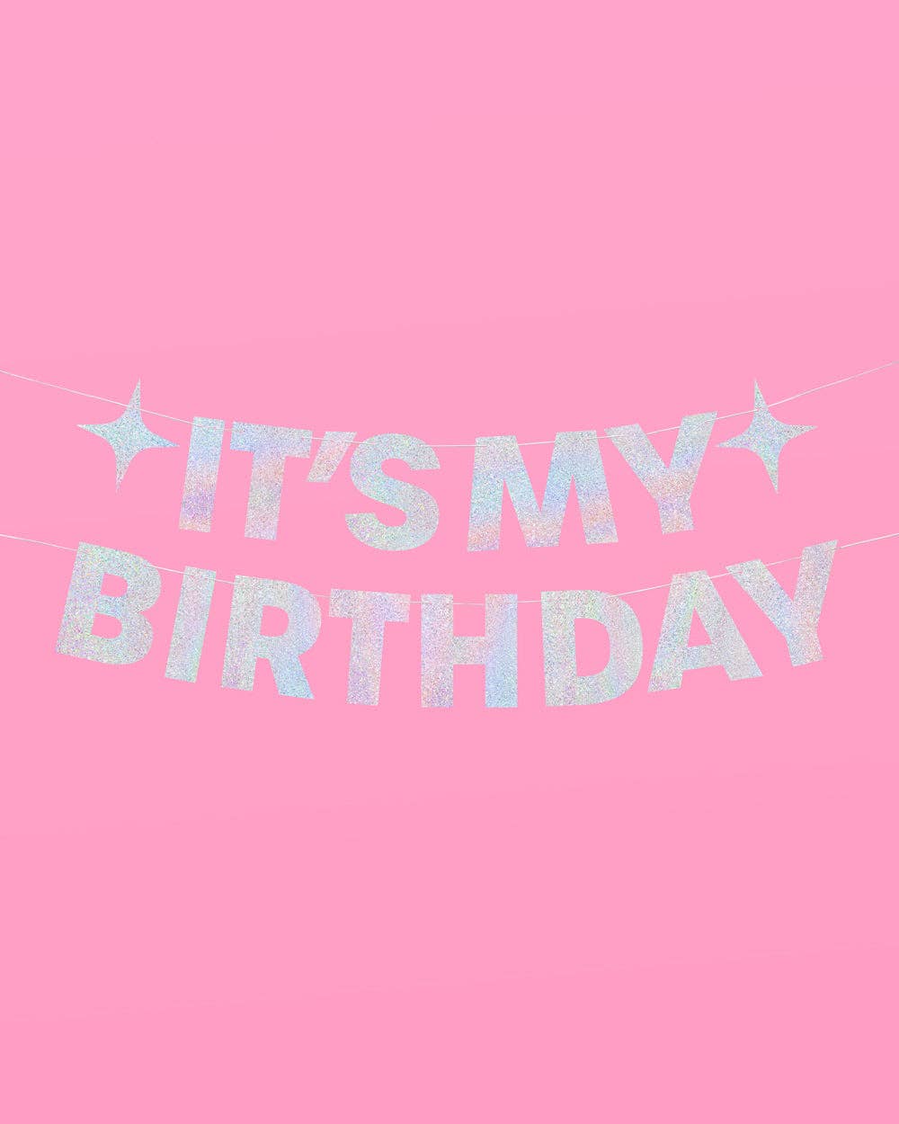 Shimmer Birthday Foil Banner, Party Supplies, Bday Decor