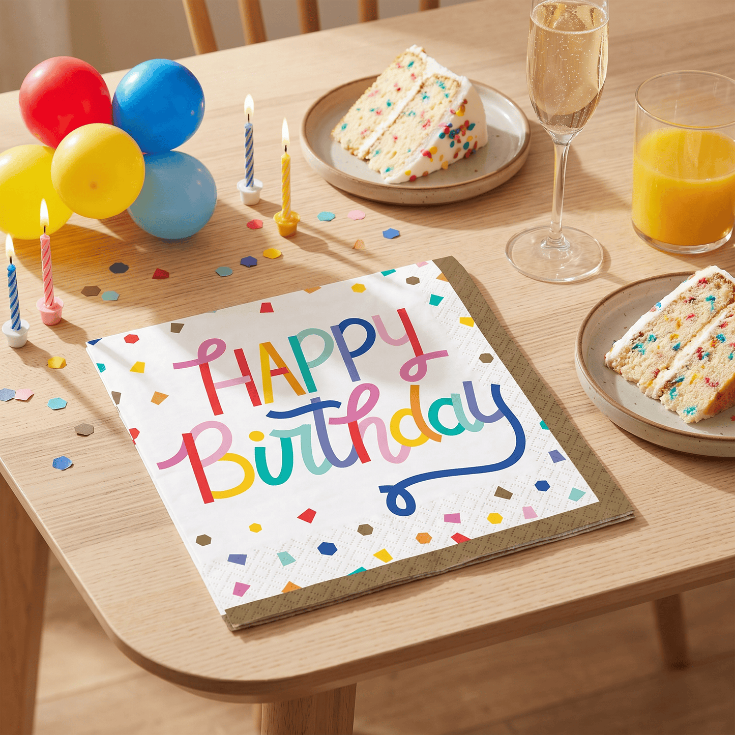 Birthday Confetti 2Ply Luncheon Napkin, 16/Pkg