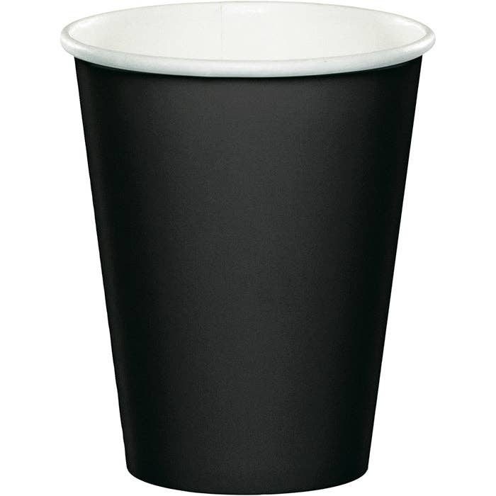 Black Velvet Value Friendly 9 oz Hot/Cold Paper Cups, 8/Pkg