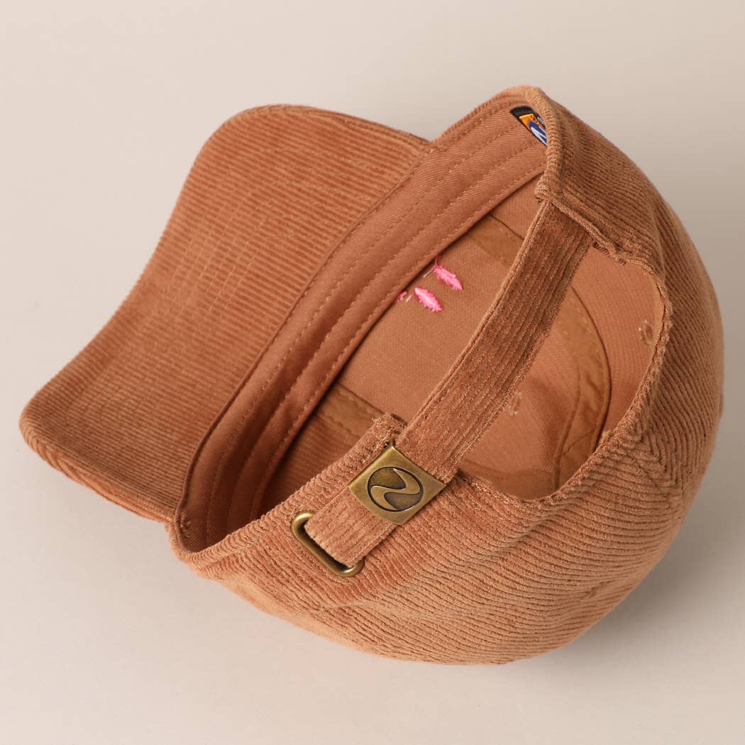 Cute Mini Happy Face Embroidered Baseball Cap: SAND / ONE SIZE