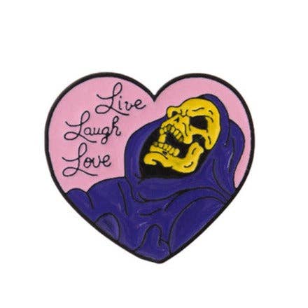 Skeletor "Live, Laugh, Love" Enamel Pin