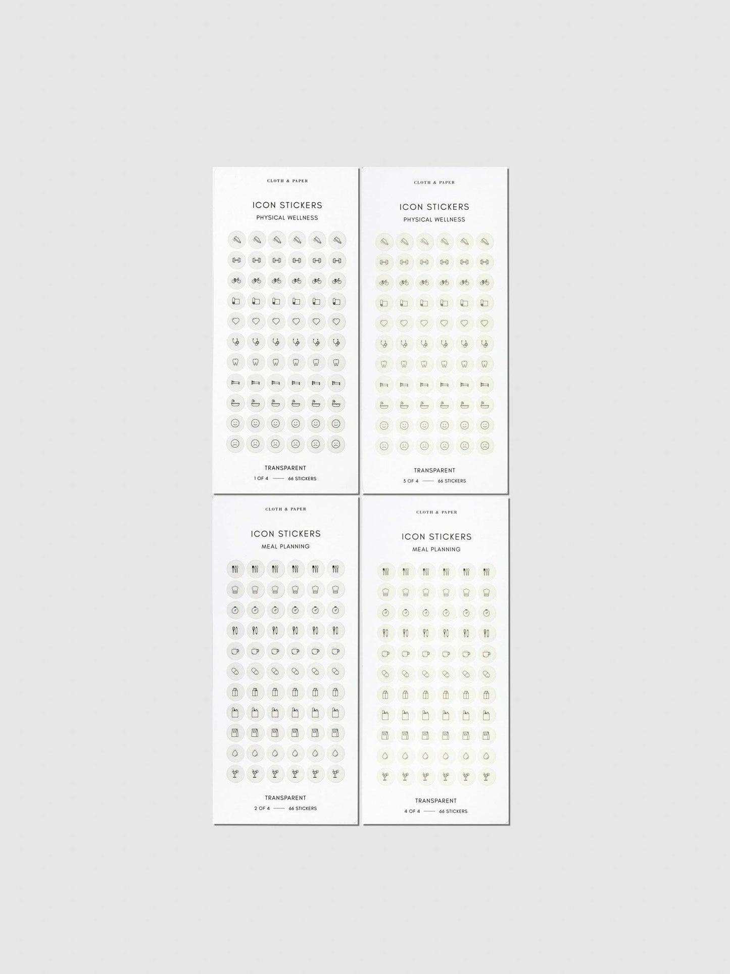 Healthy Planning Sticker Set: Healthy Planning Sticker Set