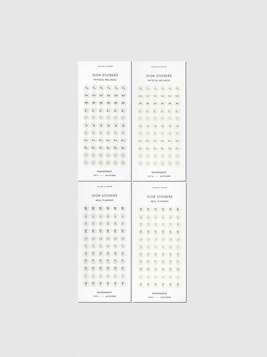 Healthy Planning Sticker Set: Healthy Planning Sticker Set