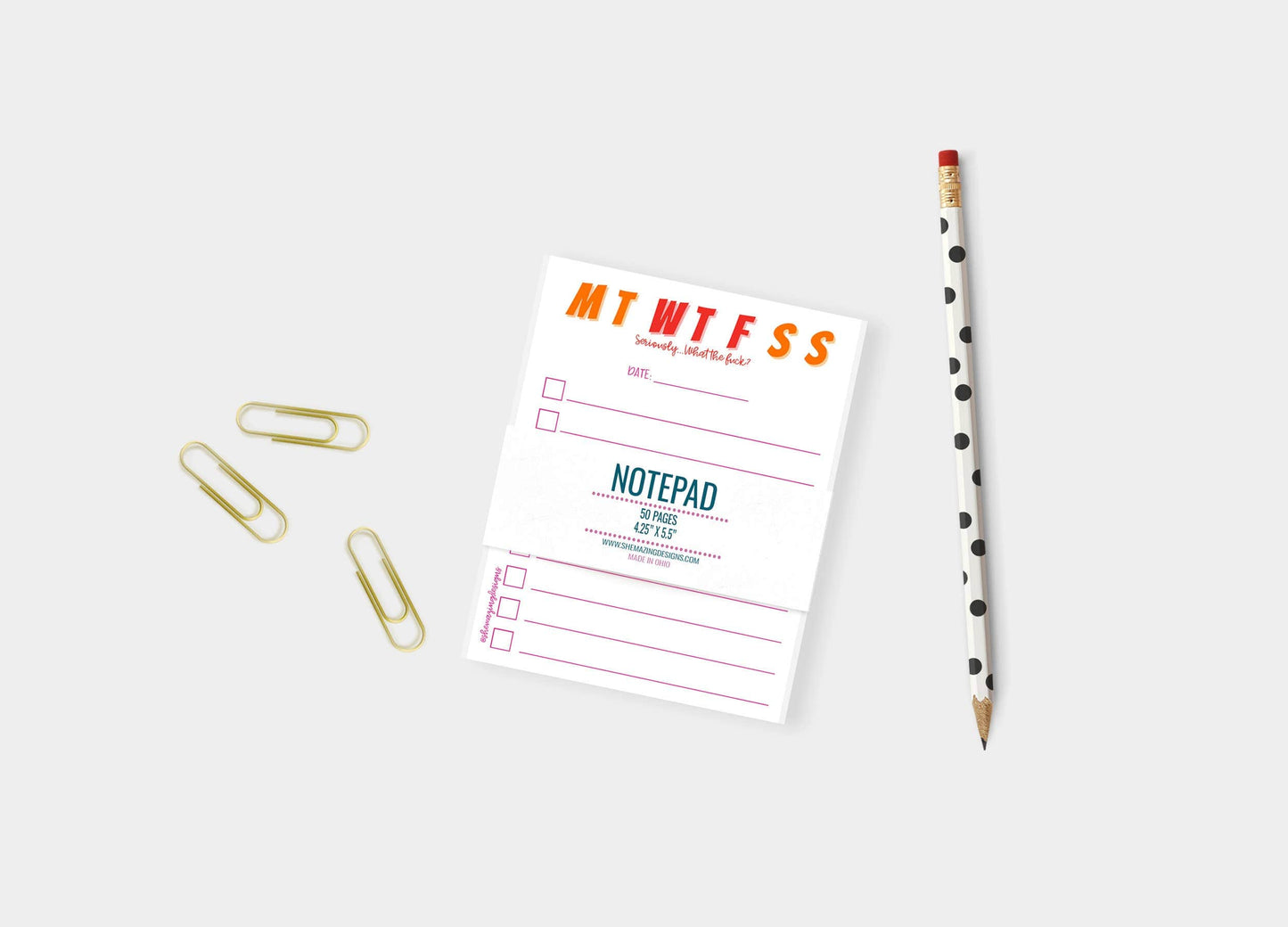 WTF-Days of the Week Note Pad