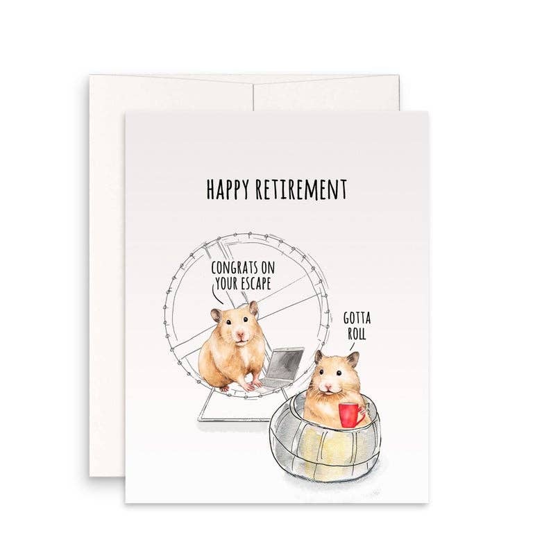 Happy Retirement Congrats Hamster Card