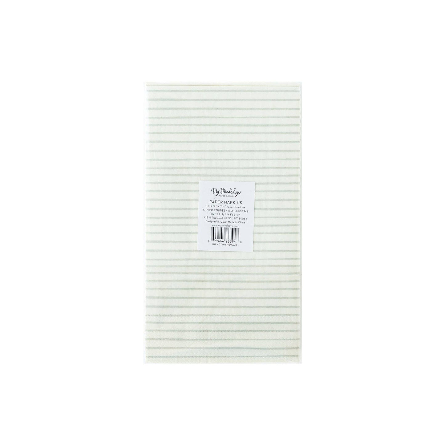 Silver Stripe Dinner Napkin