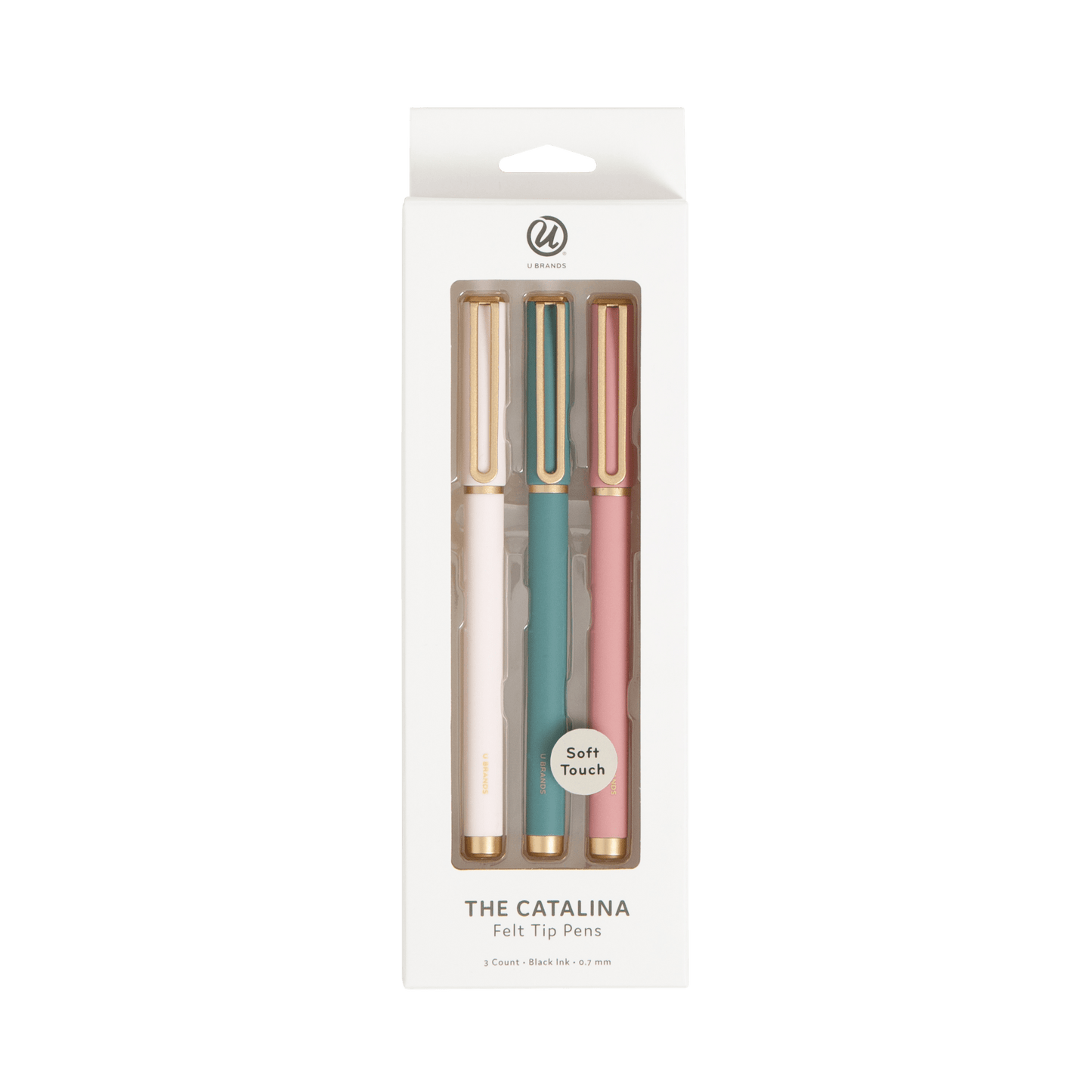 U Brands Soft Dye Hues Felt Tip Pens, 3 CT Assorted Colors