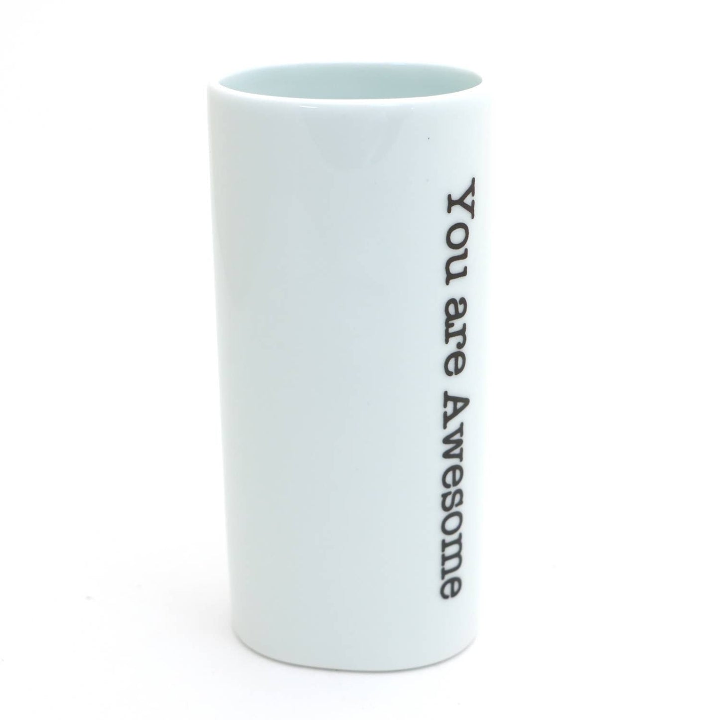 You are Awesome vase, Oval bud vase, 6 in, Thank you gift