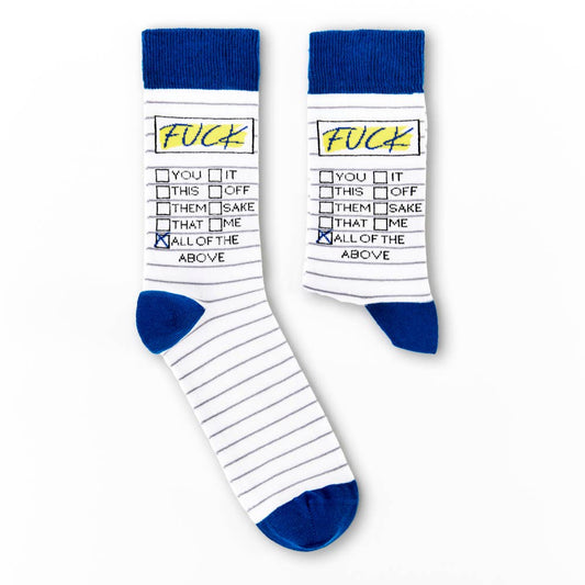 Unisex Fuck Tick List Socks