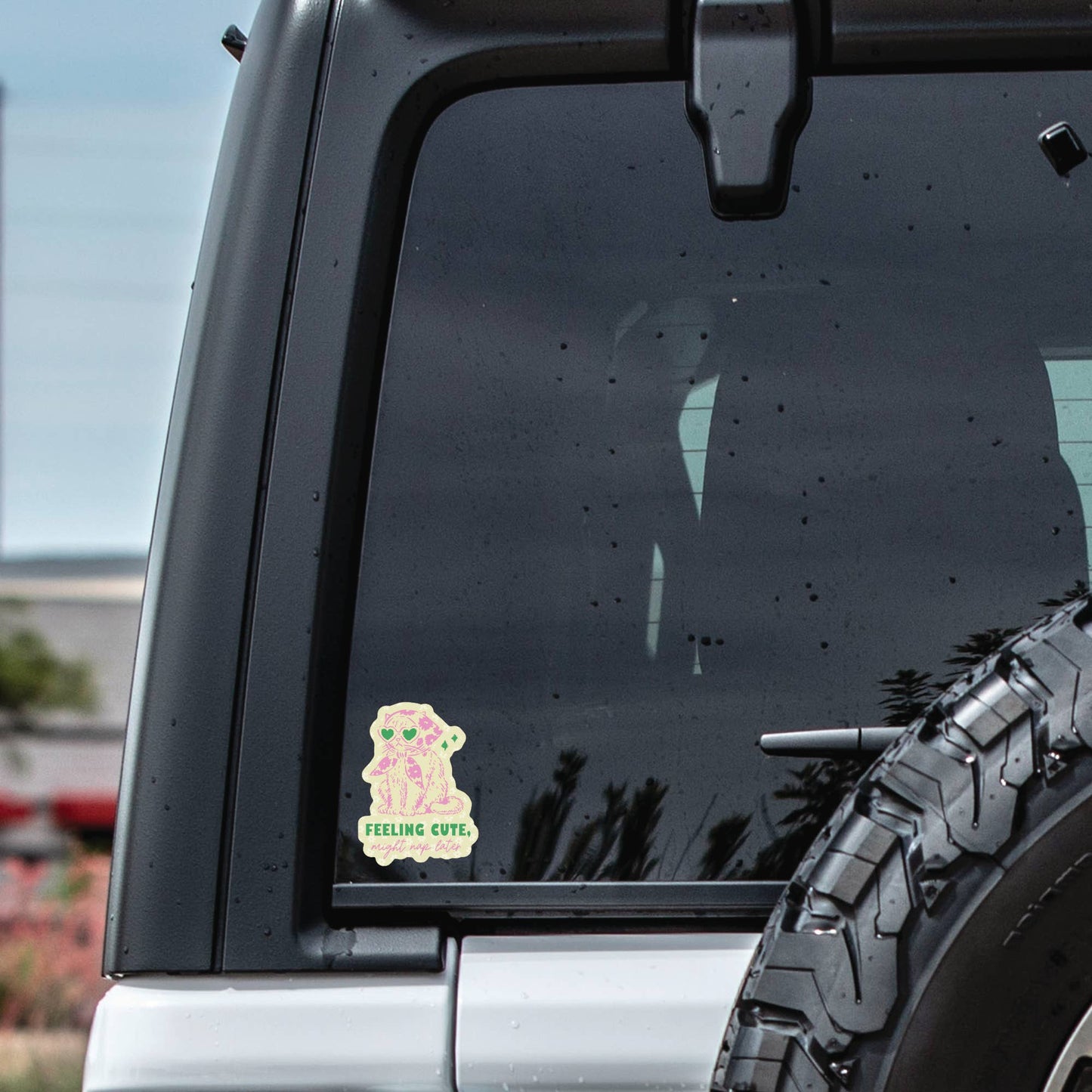 Feeling Cute, Might Nap Later Cat Sticker