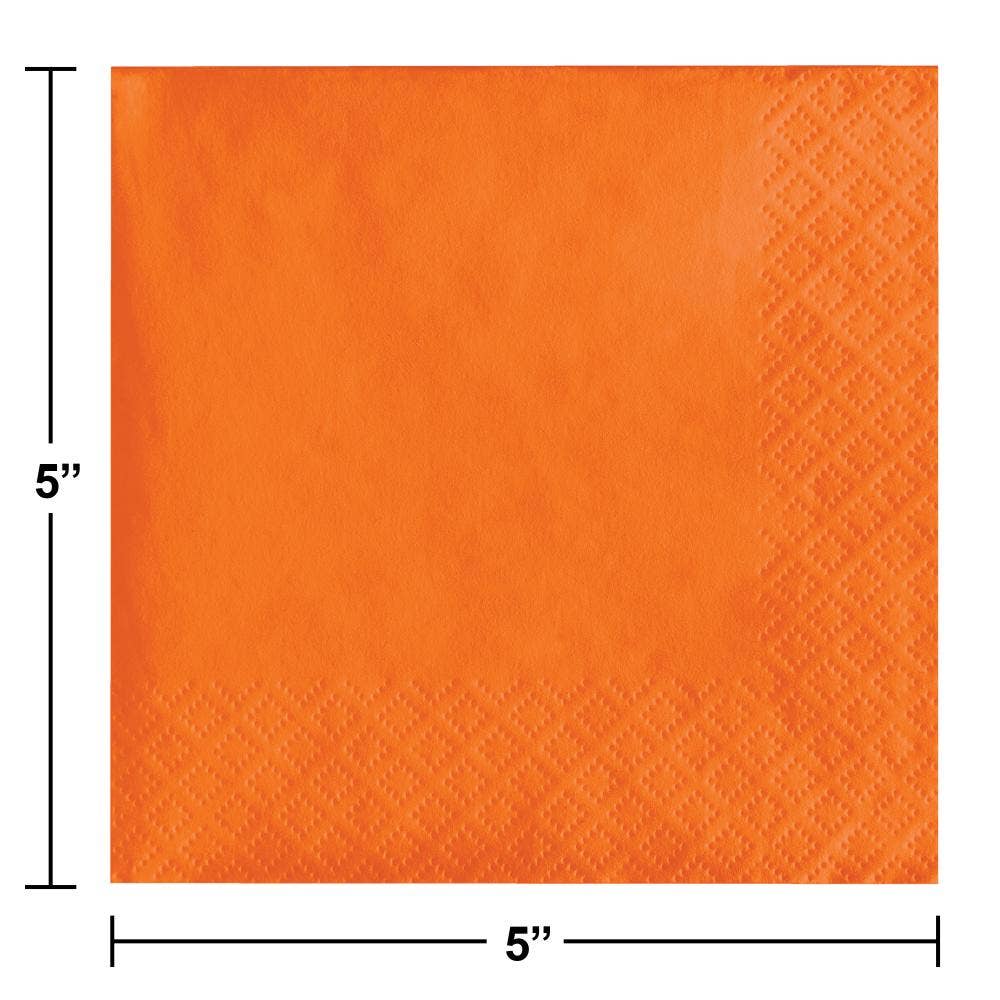 Sunkissed Orange Value Friendly Beverage Napkins, 20/Pkg