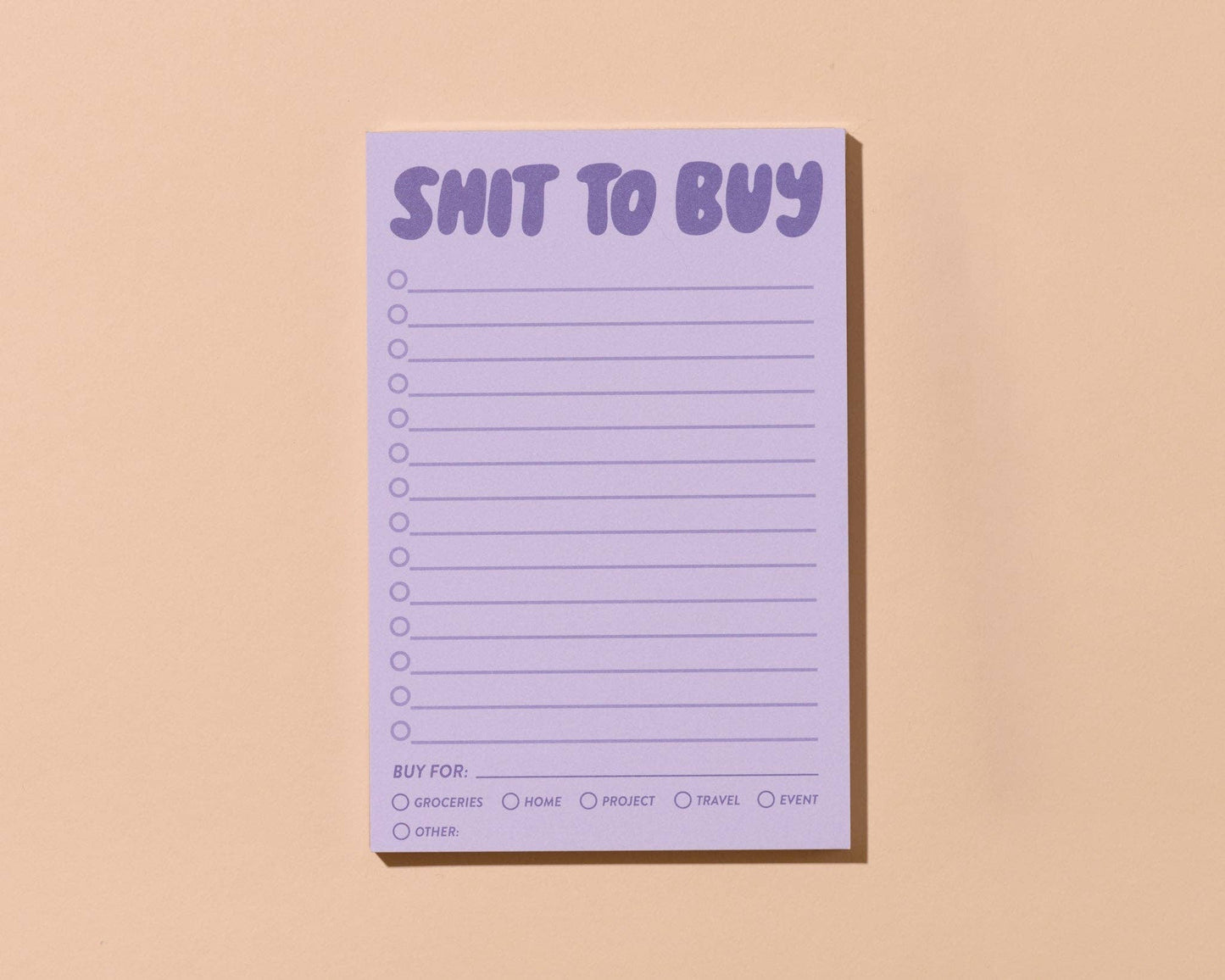 Shit To Buy Notepad