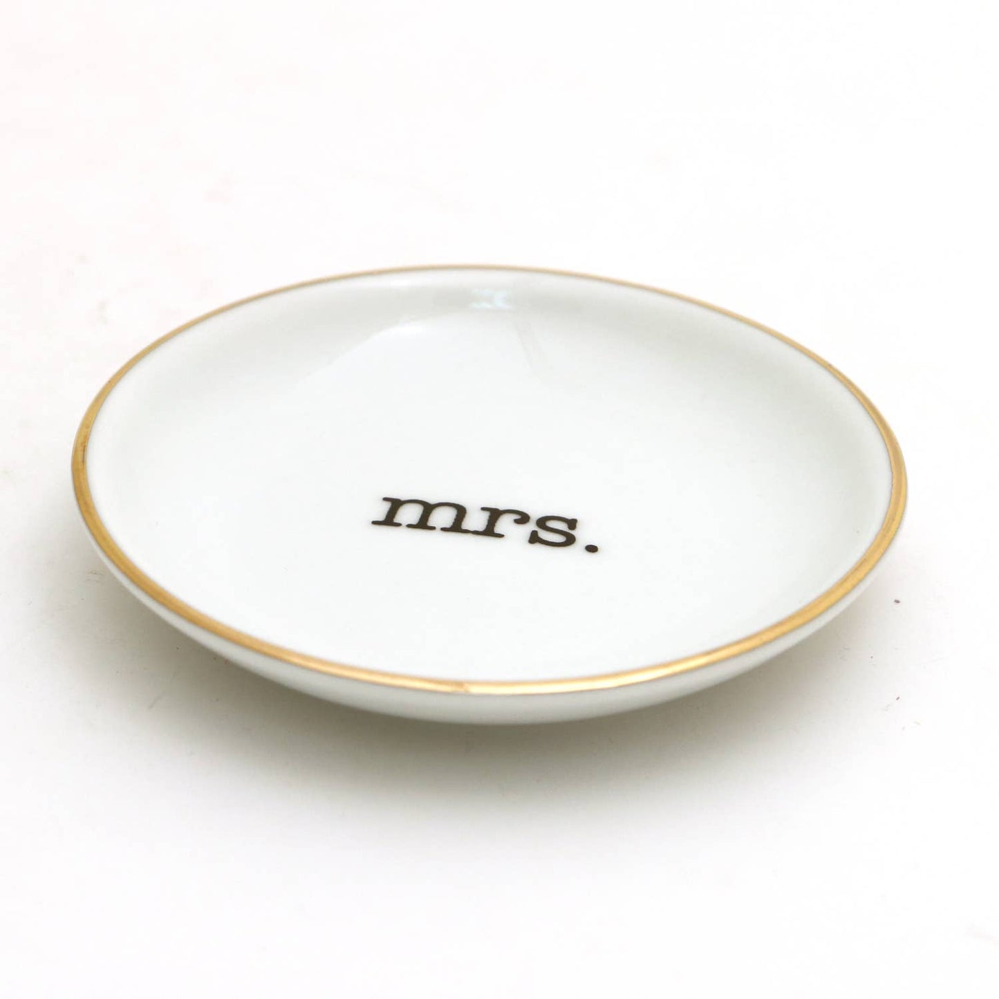 Mrs. Ring Dish with 22k Gold Accents