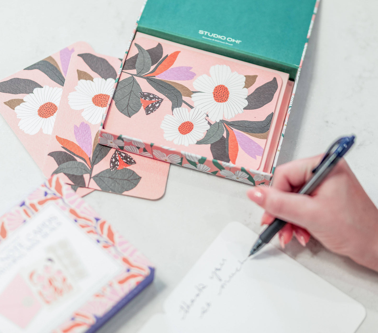 Blossoming Reflections Note Cards with Matching Wax Seals