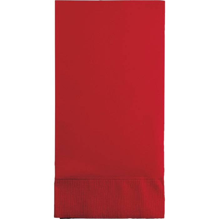 Classic Red 3 Ply Guest Towels, 16/Pkg