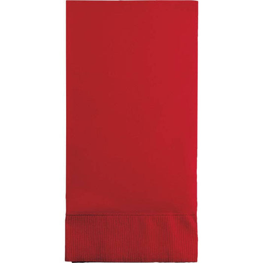 Classic Red 3 Ply Guest Towels, 16/Pkg