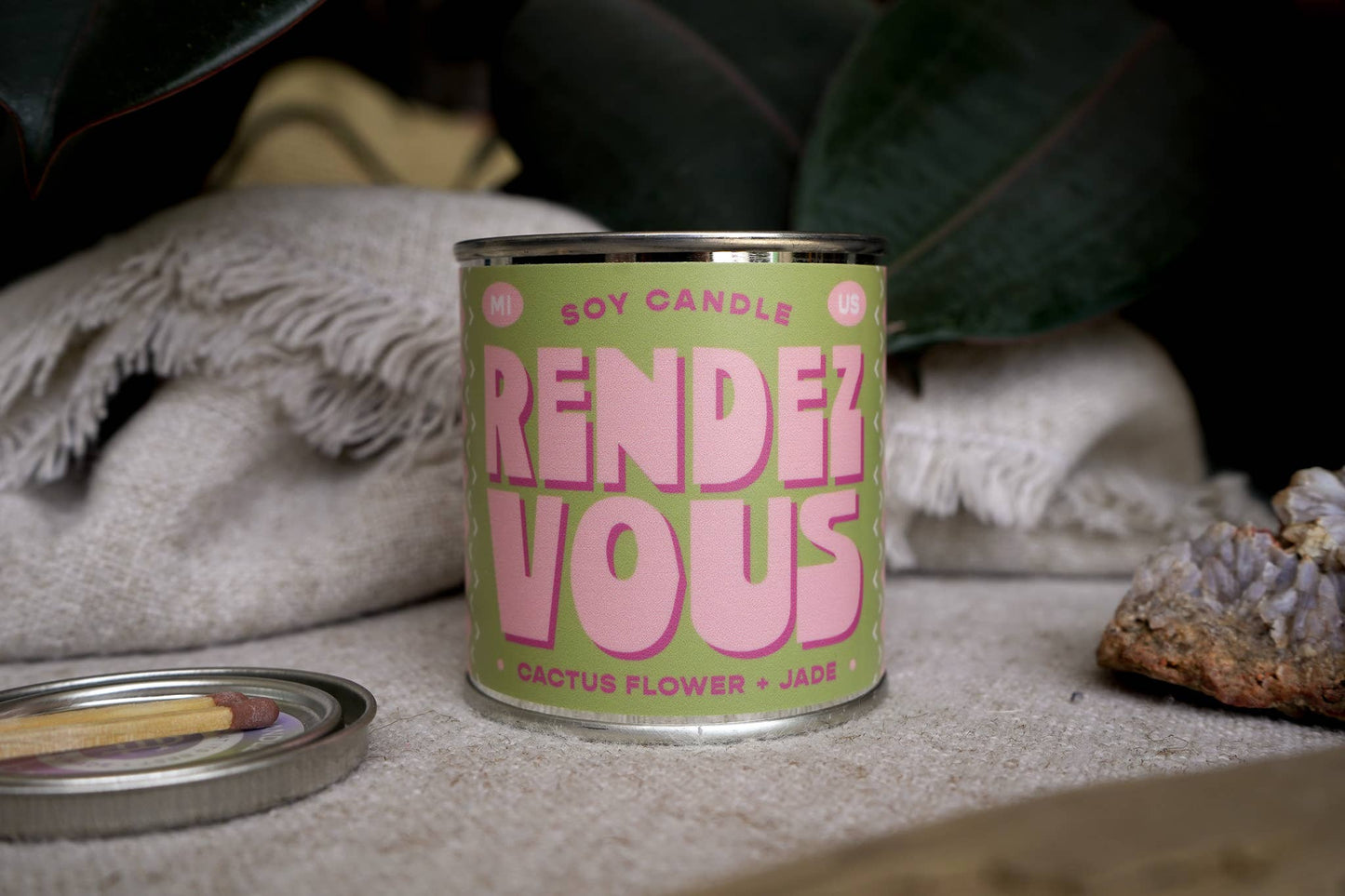 Rendezvous | Cactus Flower + Jade 8oz Soy Candle