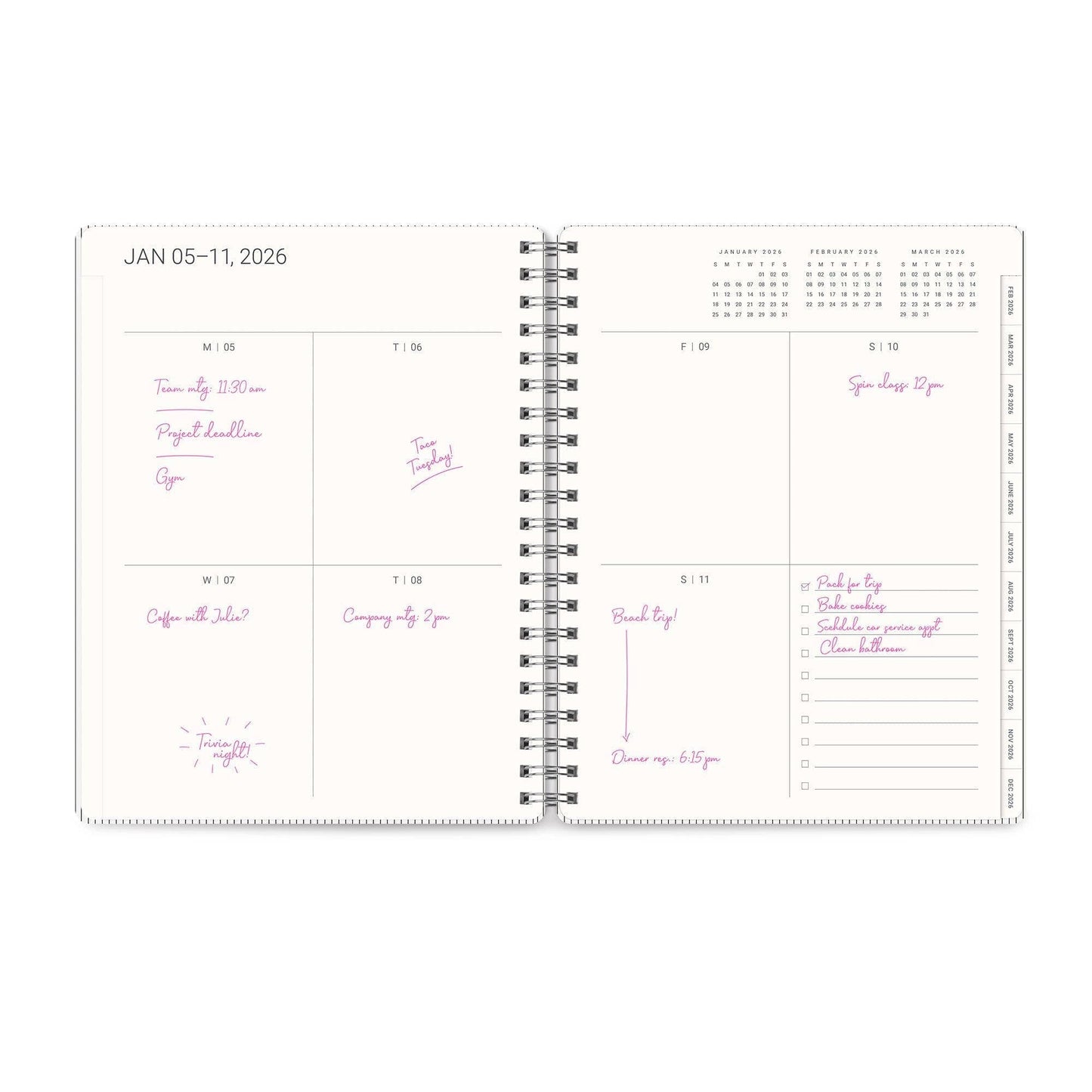 2026 Midnight Black Baxter Planner