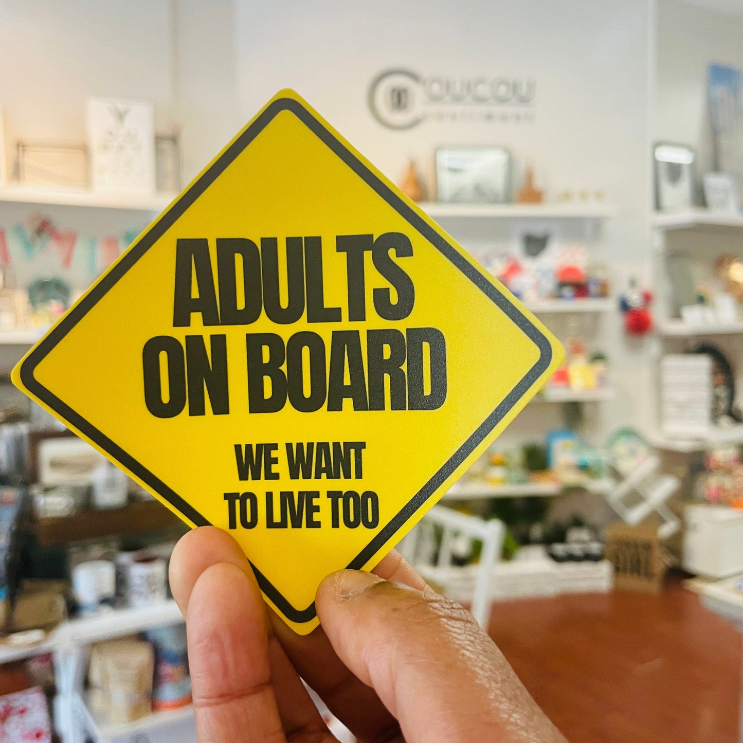Adults On Board Sticker