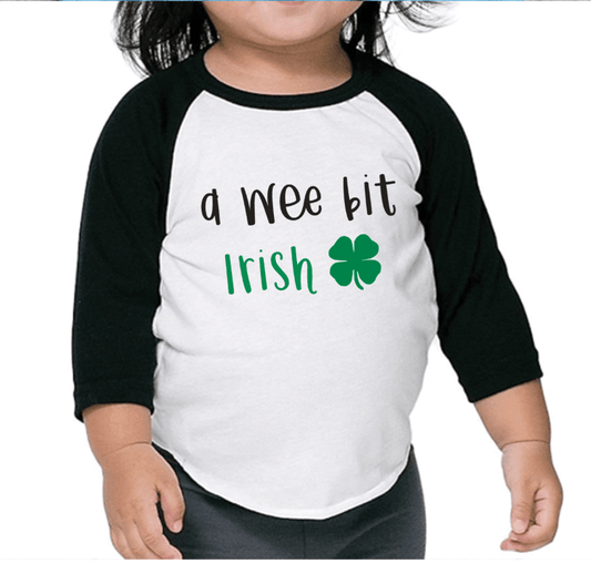 A Wee Bit Irish Toddler Baseball Tee