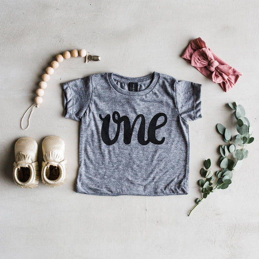 "One" First Birthday Baby Tee
