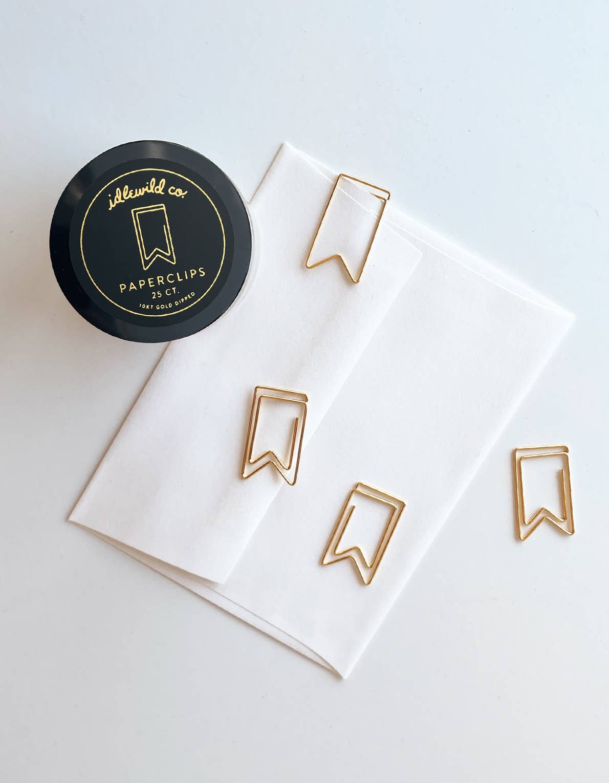 Flag Gold Plated Paper Clips