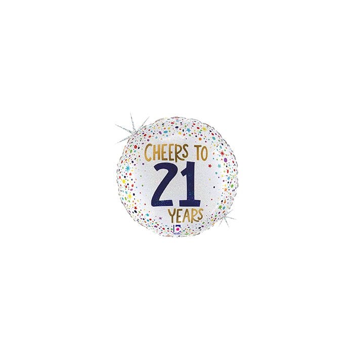 18" Cheers to 21 Years Balloon