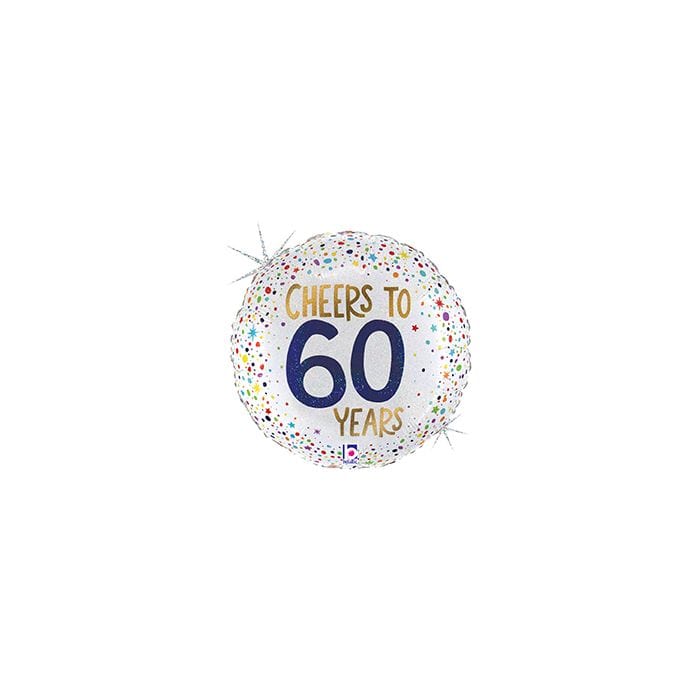 18" Cheers To 60 Years Balloon