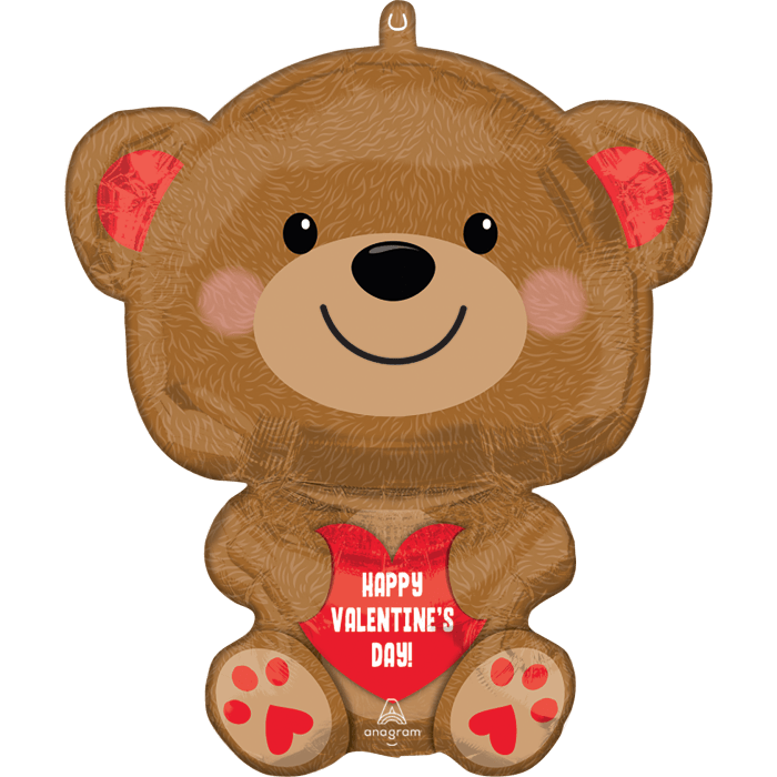 20" Cuddly Valentine Bear Balloon