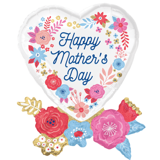 30" Mother's Day Artful Flowers Balloon