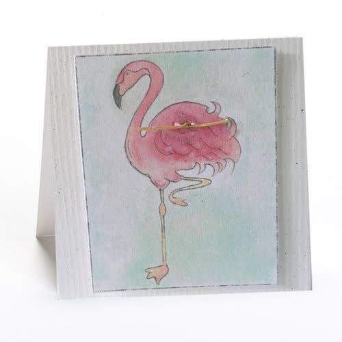 Flamingo Gift Enclosure Card