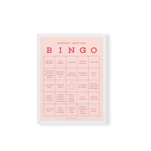 Horrible Meeting Bingo Notepad / 10 Different Designs