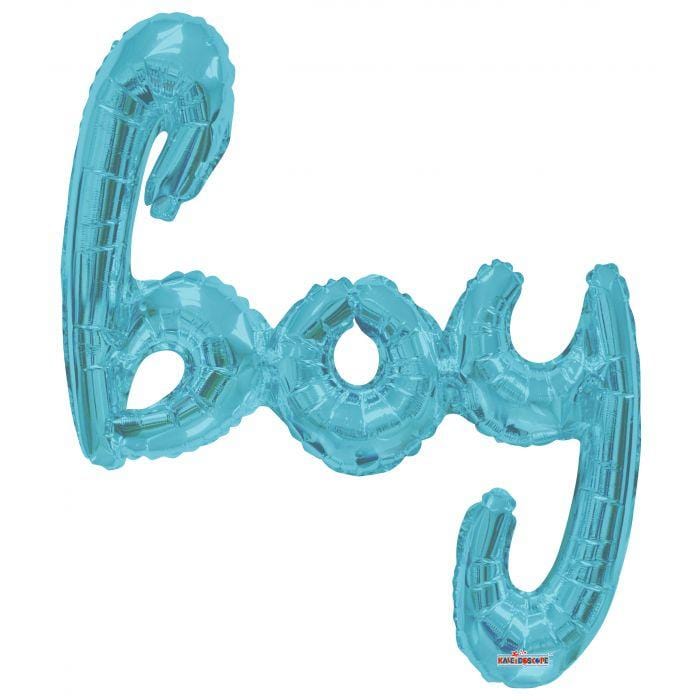 36" "boy" Script in Blue Balloon