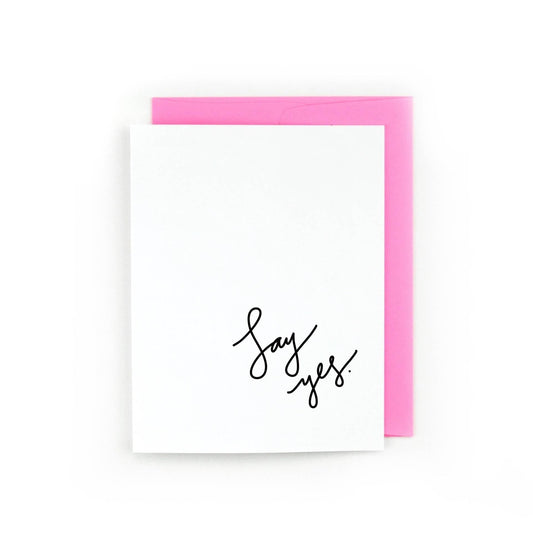 Say Yes Engagement, Bridal Party Card
