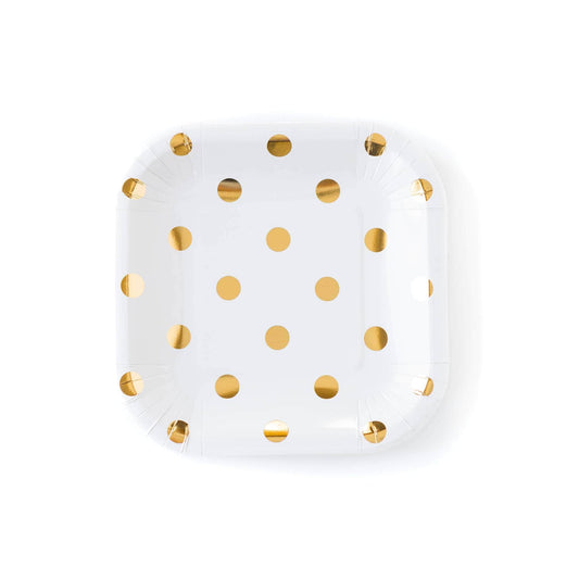 Cream Polka Dot 7" Plates