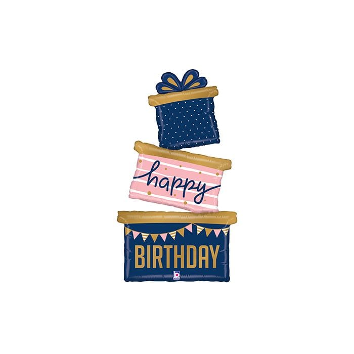 51" "Happy Birthday" Gift Trio Box Balloon