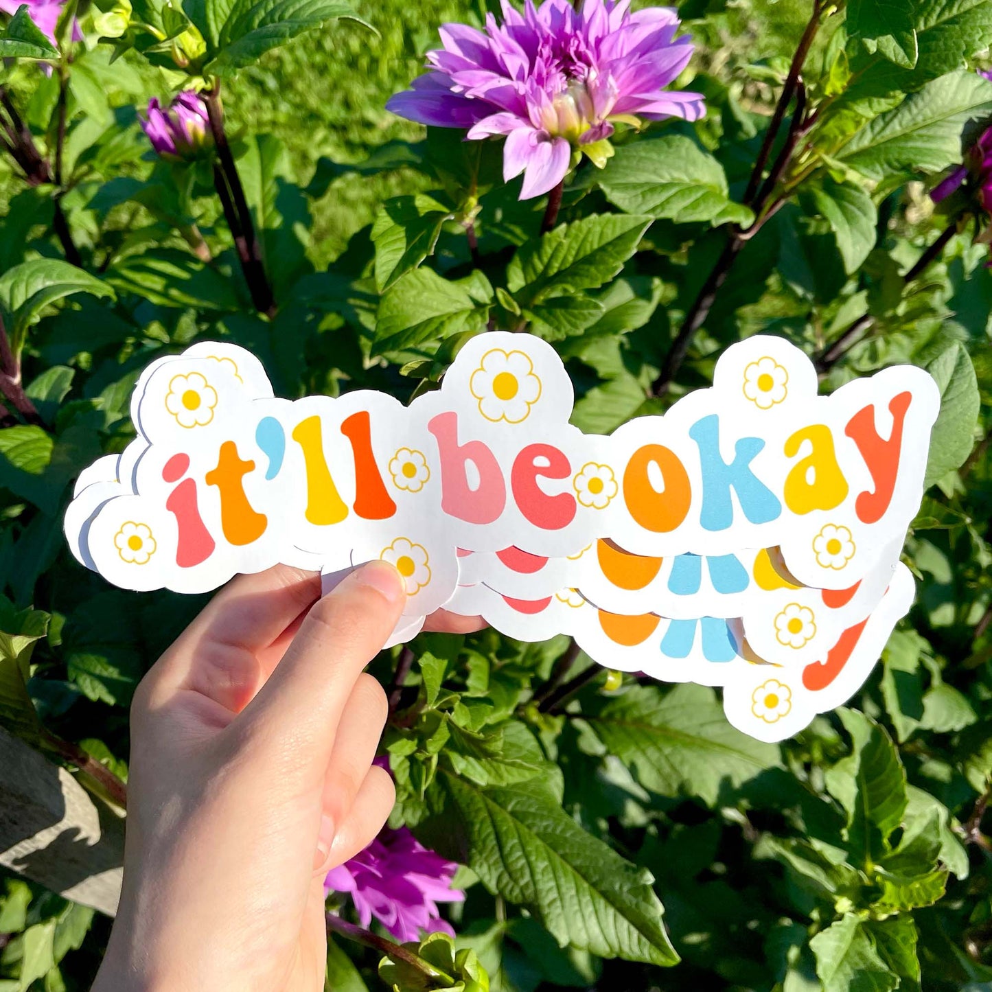 It'll Be Ok Die Cut Bumper Sticker 🌈🦄