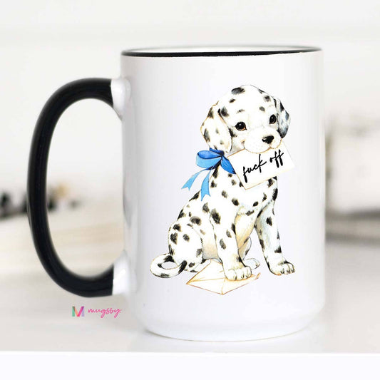 Fuck Off Funny Dog Coffee Mug